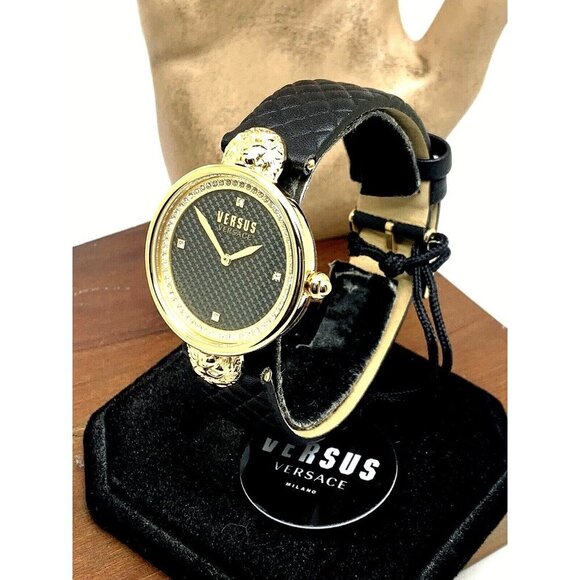 Versus by Versace Women\'s Watch VSPZU0221 Black Dial Gold Case Leather Band main image 14